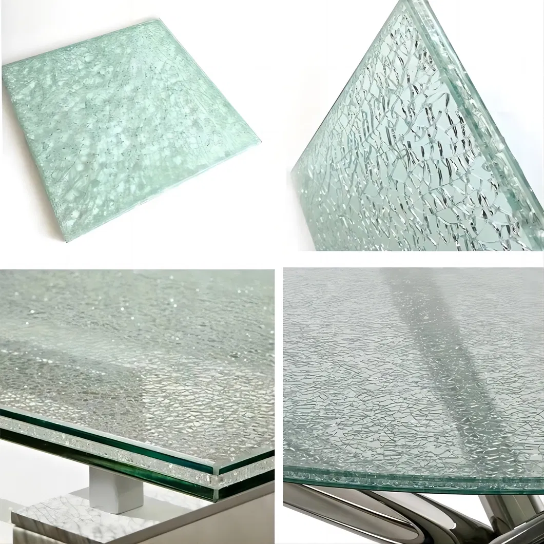 Vidrio decorativo de vidrio roto hielo crujido de vidrio laminado