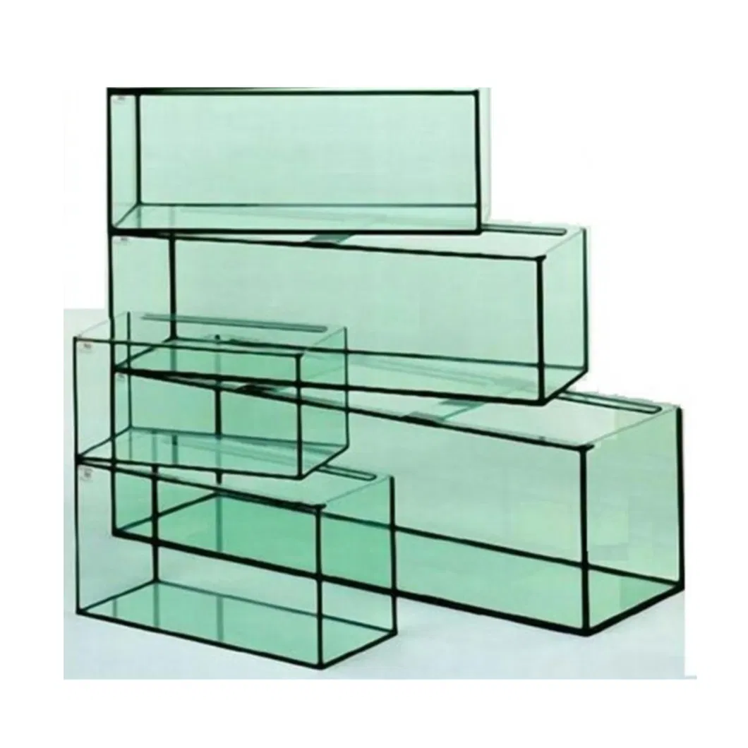 4 mm-12 mm de vidrio de acuario extra transparente con todos los bordes pulidos
