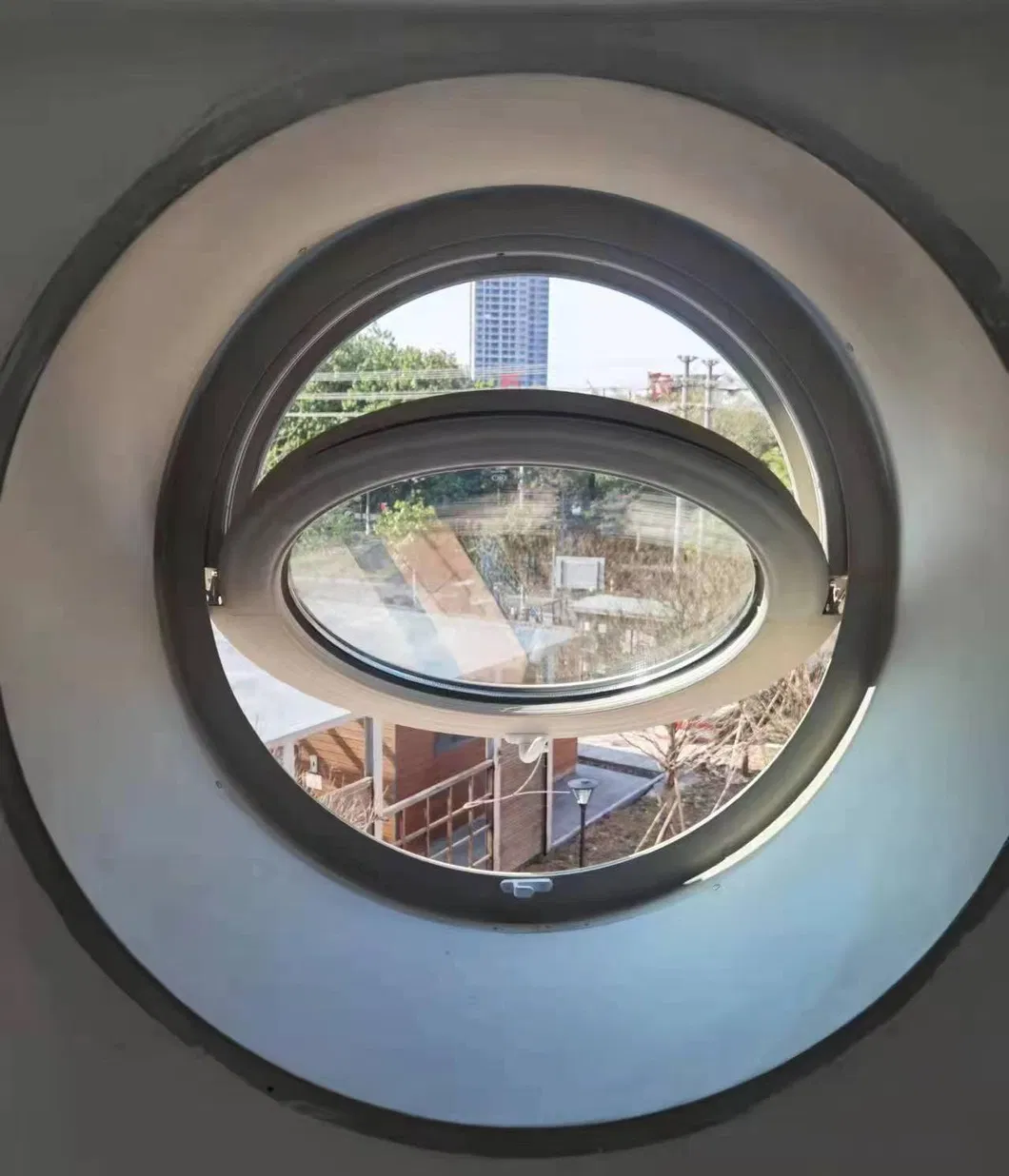 Ventana de apertura circular redonda de aluminio