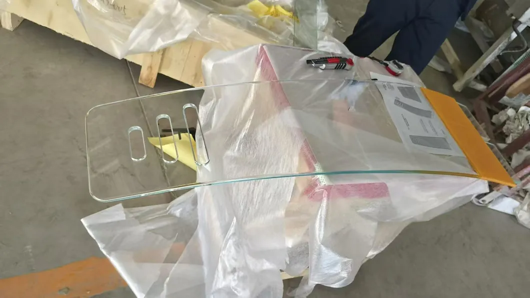 AS/NZS 12 mm Clear Temepred Glass Flat Polished Bordes con esquinas de seguridad redondas