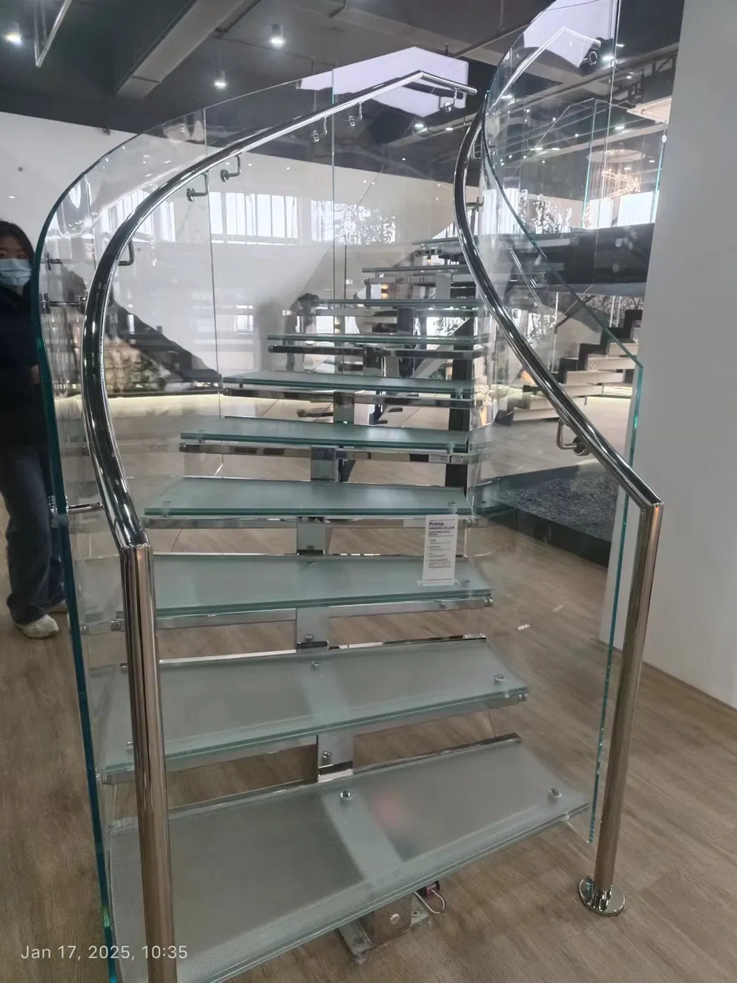 Piso de la pasarela de la pasarela de vidrio laminado de 30 mm templados