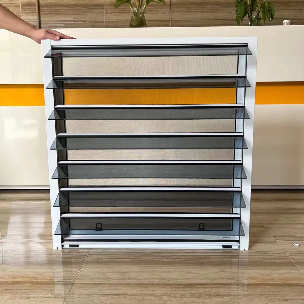 Asuntos de aluminio Ventana de vidrio de obturador