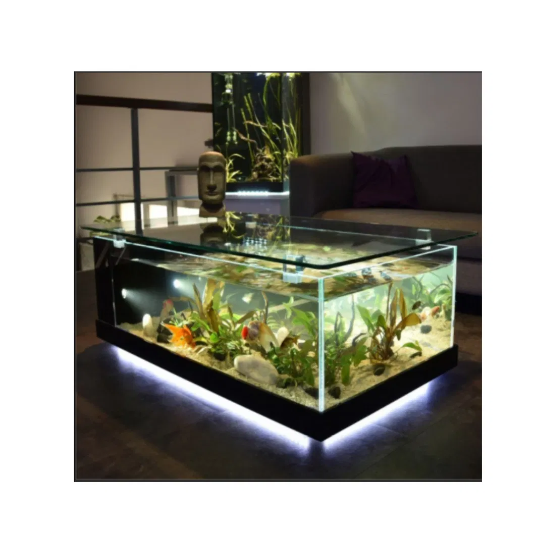 4 mm-12 mm de vidrio de acuario extra transparente con todos los bordes pulidos