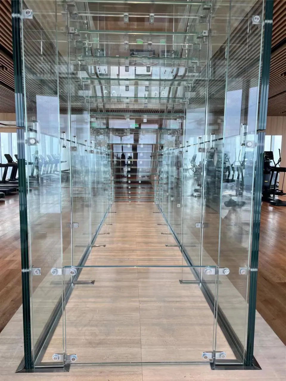 10 mm 12 mm 15 mm Puente de vidrio laminado templado Puente Skywalk