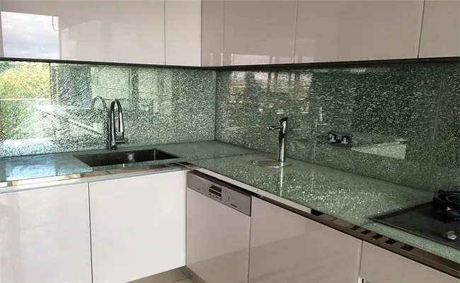 Vidrio decorativo de vidrio roto hielo crujido de vidrio laminado