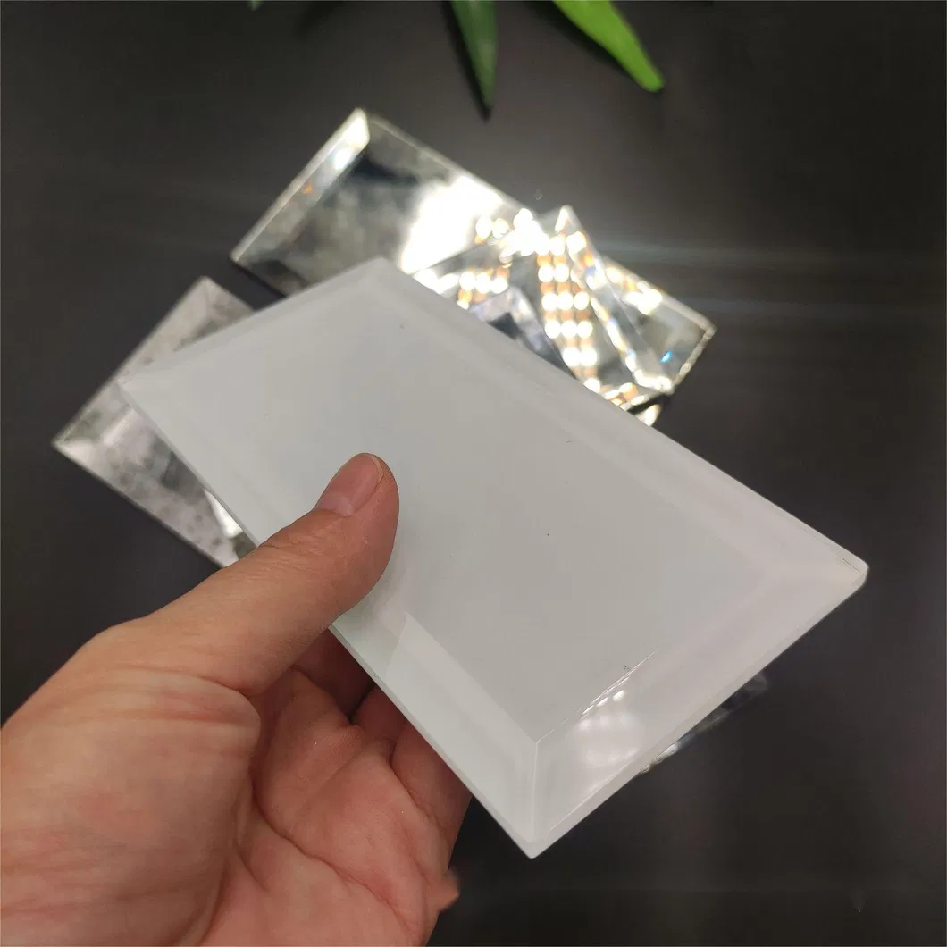 4m- 8 mm transparente blanco marr&oacute;n gris gris mosaico baldosas de espejo biselado