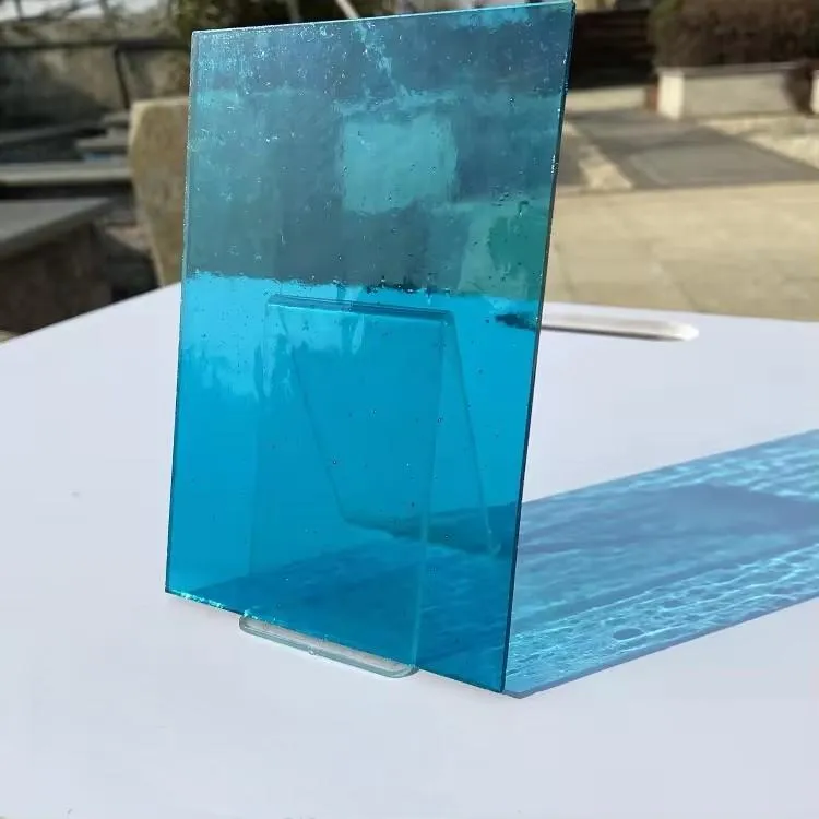 2 mm 3 mm 4 mm 4 mm Blue Tinted de color de vidrio manchado 782x960 mm