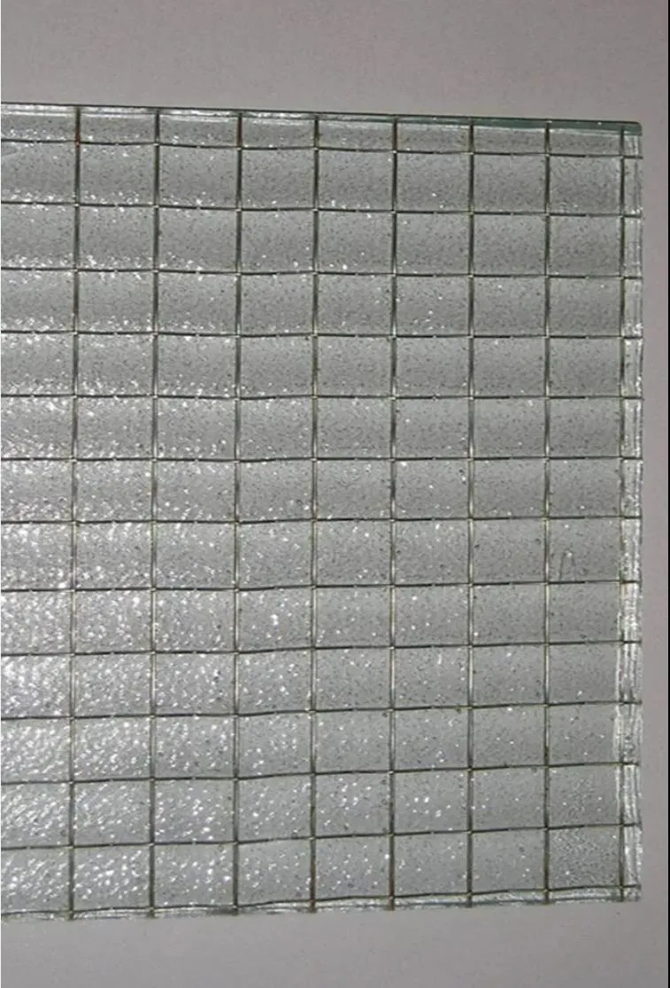 Poleado 6.8 mm 10 mm transparente de bronce gris nashiji malla con malla reforzada con vidrio con cableado con cableado