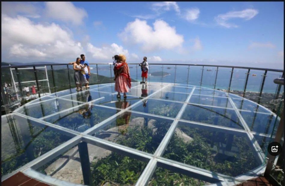 10mm 12mm 15mm Tempered Laminated Glass Floor Bridge Skywalk 