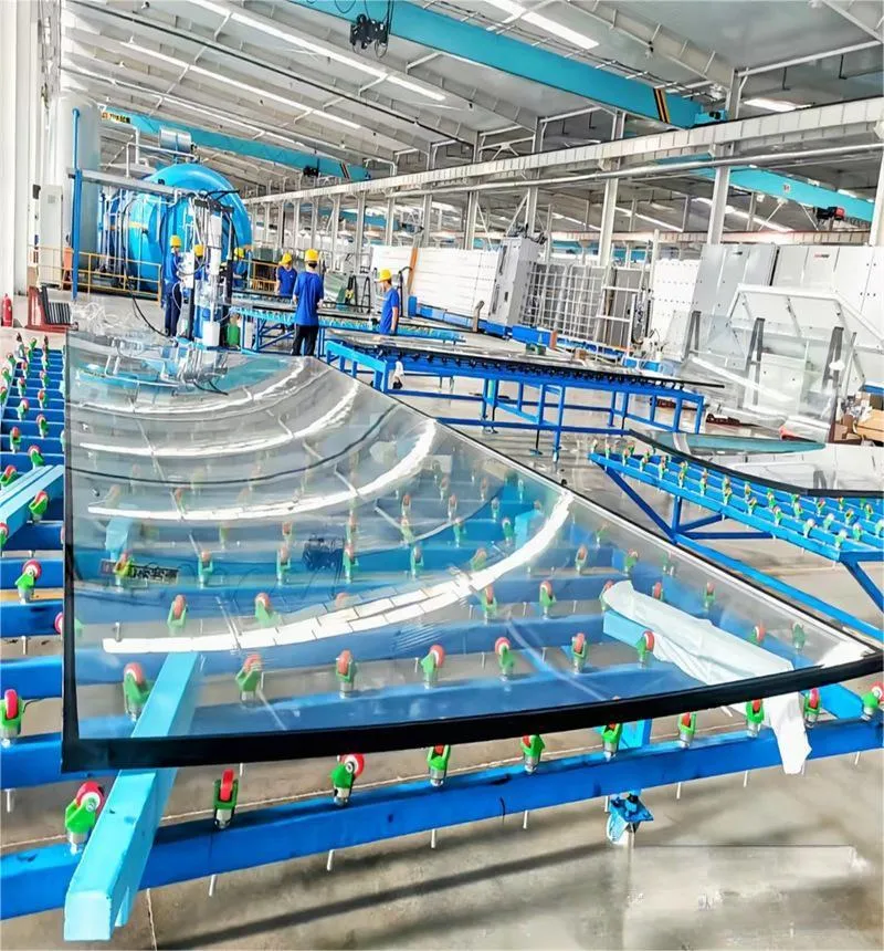 4mm-12mm Curved Laminated Tempered Glass with Custom Sizes and Radius 