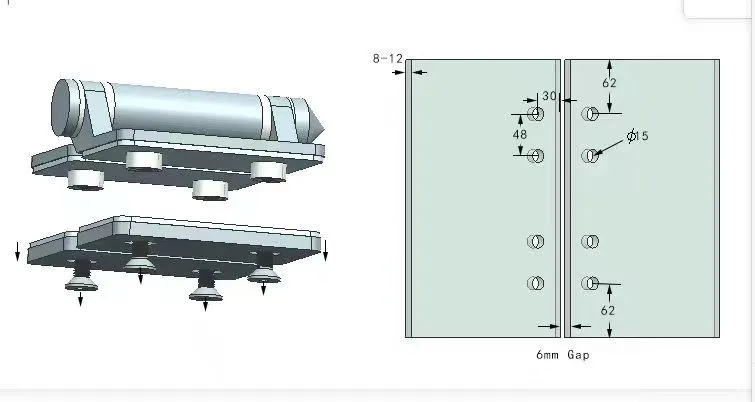 Fijaci&oacute;n de 10 mm de 12 mm plateado mate negro mate mini post spigoto de acero inoxidable