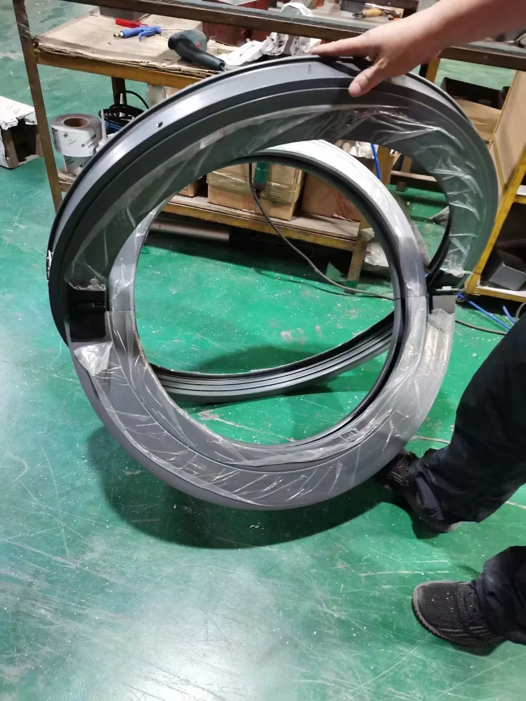 Ventana de apertura circular redonda de aluminio