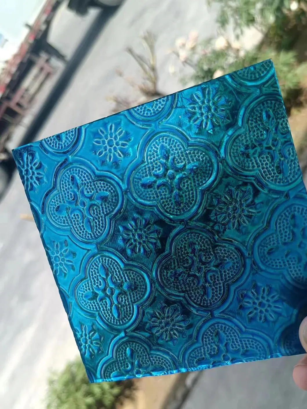 6 mm y 8 mm transparente y bajo vidrio templado estampado de Nashiji de hierro