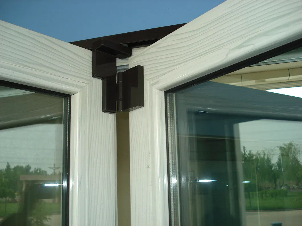 Ventana de toldo con bisagras de aluminio de ruptura t&eacute;rmica de 70 series
