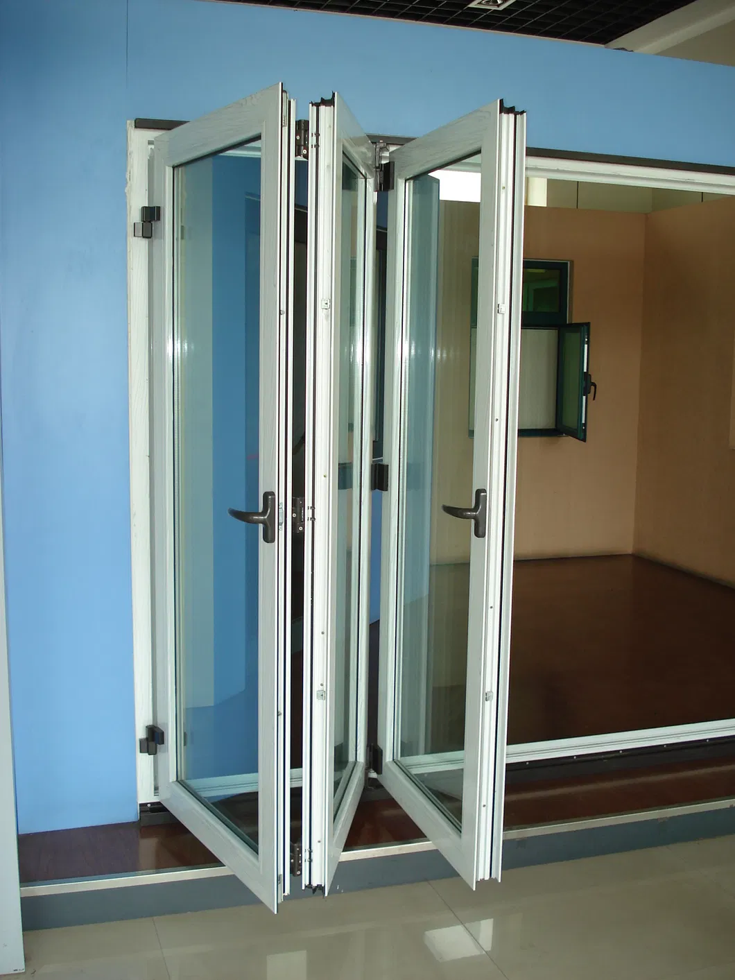 Puerta de aluminio de aluminio de doble acristalamiento de doble acristalamiento exterior