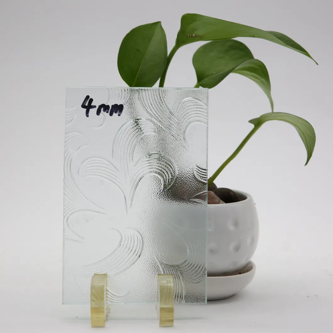 . 8 mm transparente y bajo de hierro nashiji vidrio templado con estampado 
