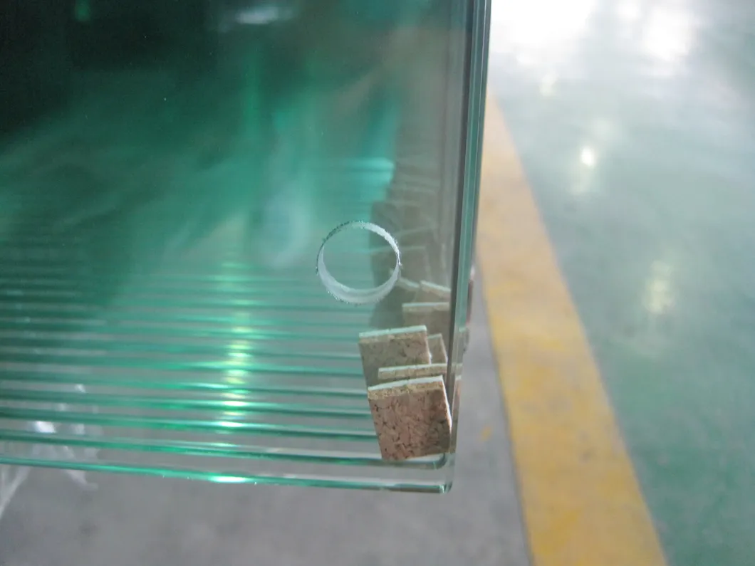 L&aacute;piz de borde plano de 3 mm-12 mm bordes redondos pulidos con vidrio de seguridad templado transparente
