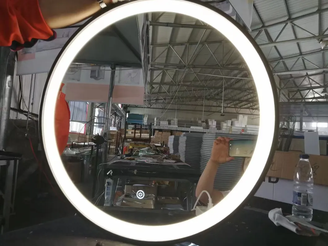 Iluminaci&oacute;n Circle Square LED Mirror enmarcado