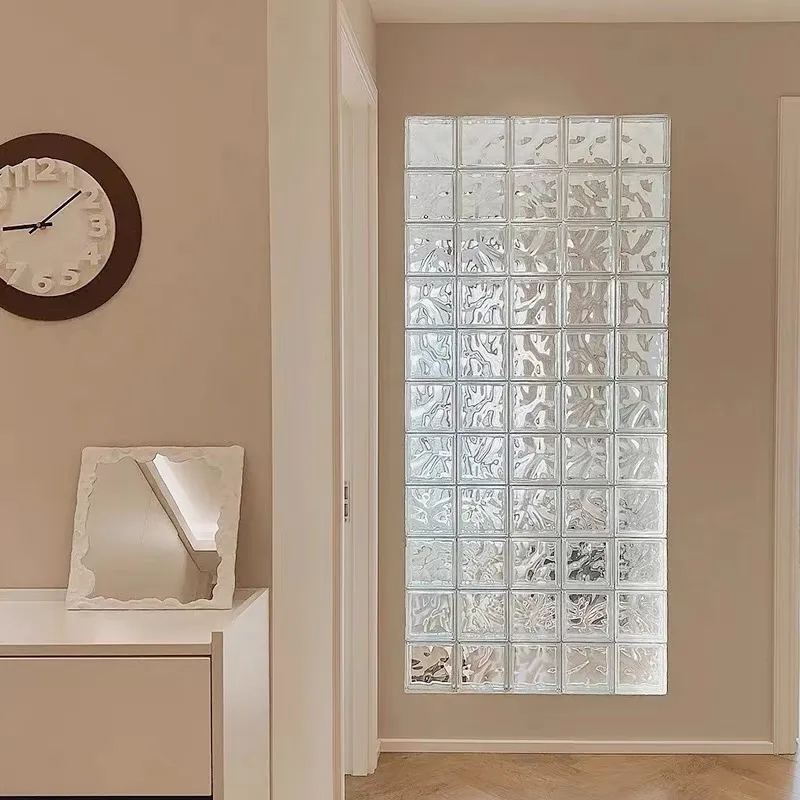 Bloque de vidrio de color transparente 