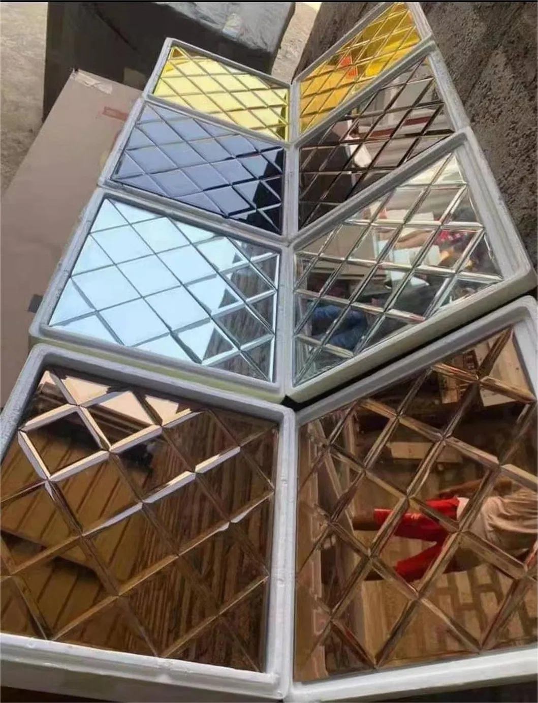 Media espejo de vidrio decorativo de vidrio espejo de vidrio de ascensor vidrio