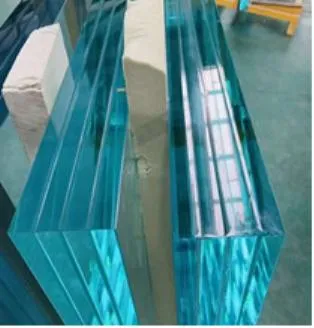 Vidrio laminado templado de 17.52 mm bajo de hierro bajo