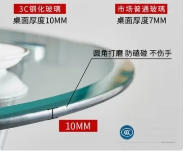 8 mm 10 mm 12 mm Tapa de mesa de vidrio de comedor templado con borde redondo l&aacute;piz