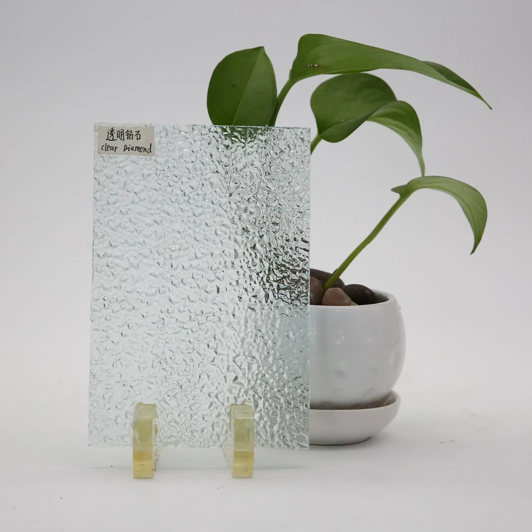 6.8mm 10mm Clear Nashiji Polished Wired Glass 