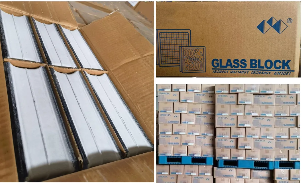 190x190x80mm80mm Bloque de vidrio de color transparente de color transparente 