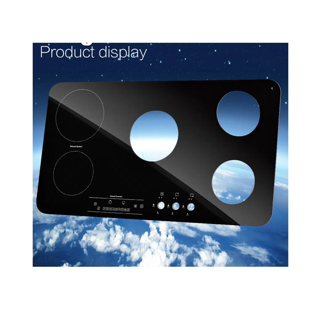 Cer&aacute;mica negra de cristal de cer&aacute;mica negra de 4 mm resistente al calor del calor.