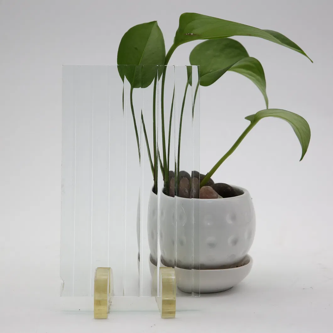 6.8mm 10mm Clear Nashiji Polished Wired Glass 